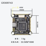 Hot Sales JHEMCU GF30H743 H743 480MHZ Flight Controller ICM-42688-P DUAL Barometer OSD 128M BlackBox Dual BEC 3-6S 30X30mm